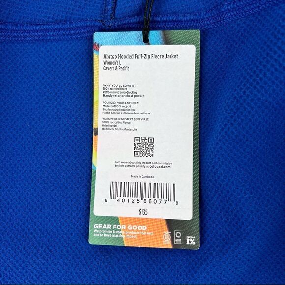 COTOPAXI Abrazo Hood Full Zip Fleece Jacket Cavern/Pacific  Women's Size… - Picture 8 of 10